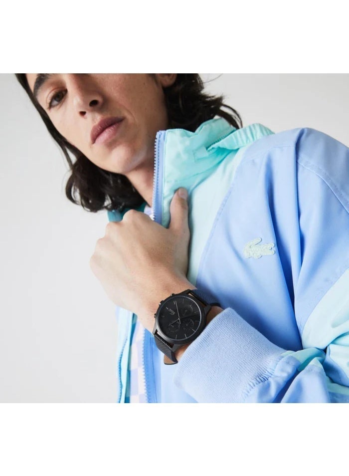 Lacoste Men’s Watch 2010997 – Black Dial with Leather Strap - Image 4